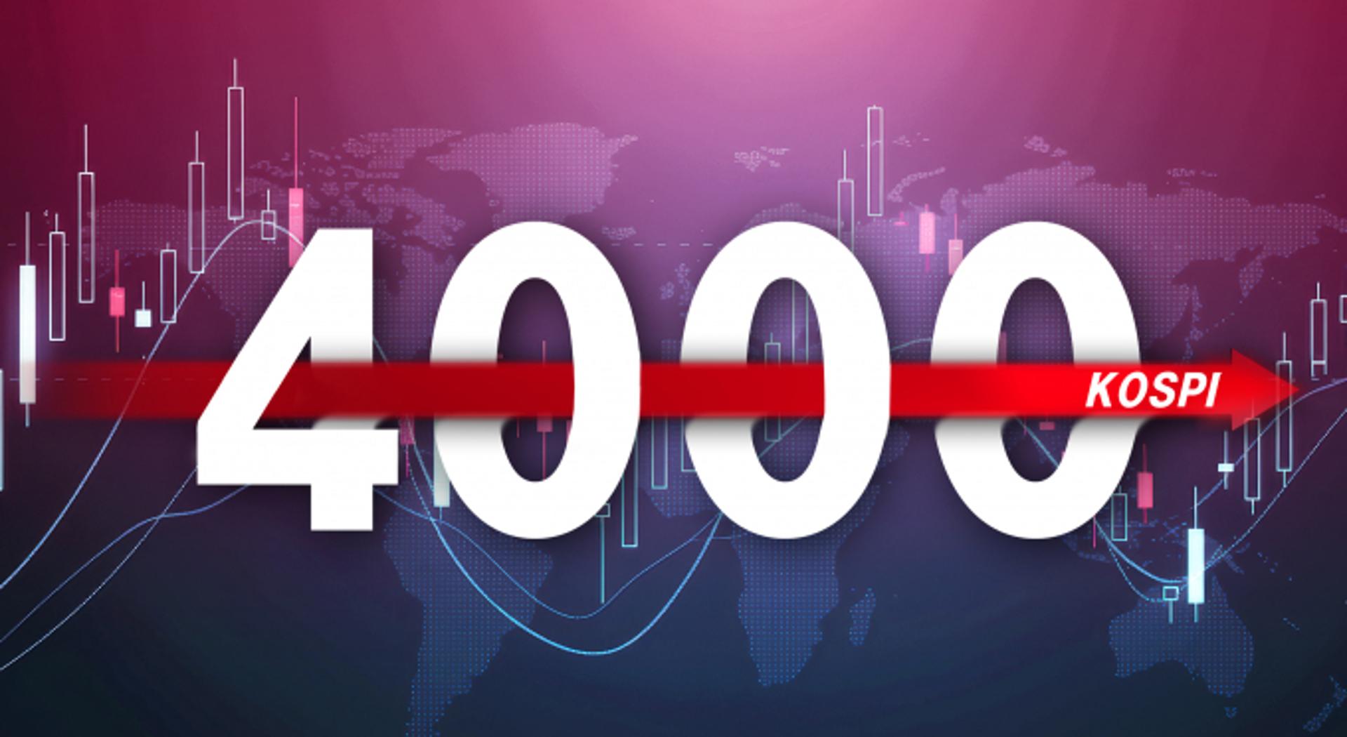 [속보] 코스피 사상 첫 4000 돌파… 4003.96으로 장 시작