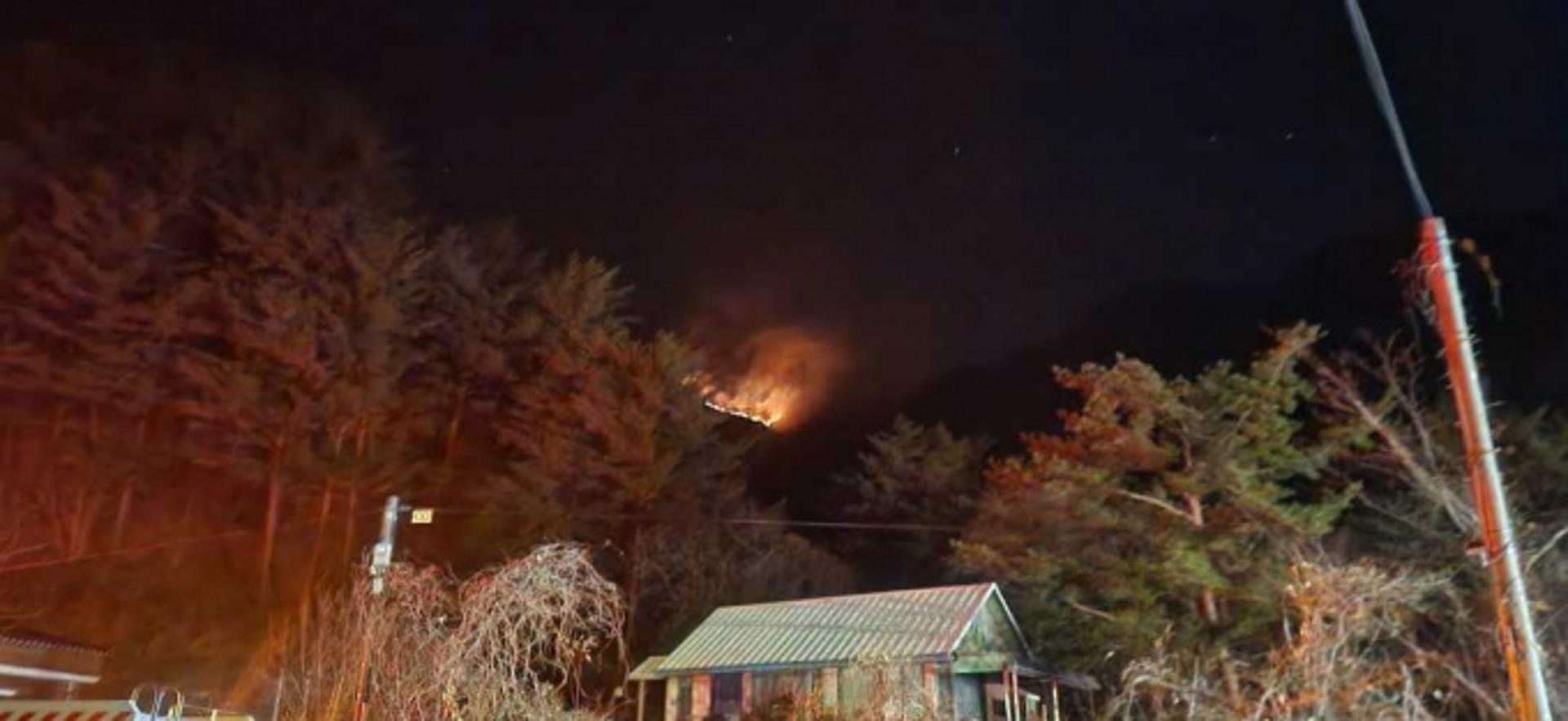 강원 양양군 야산서 산불… 일몰로 헬기 투입 불가, 지상대응 인력 총동원