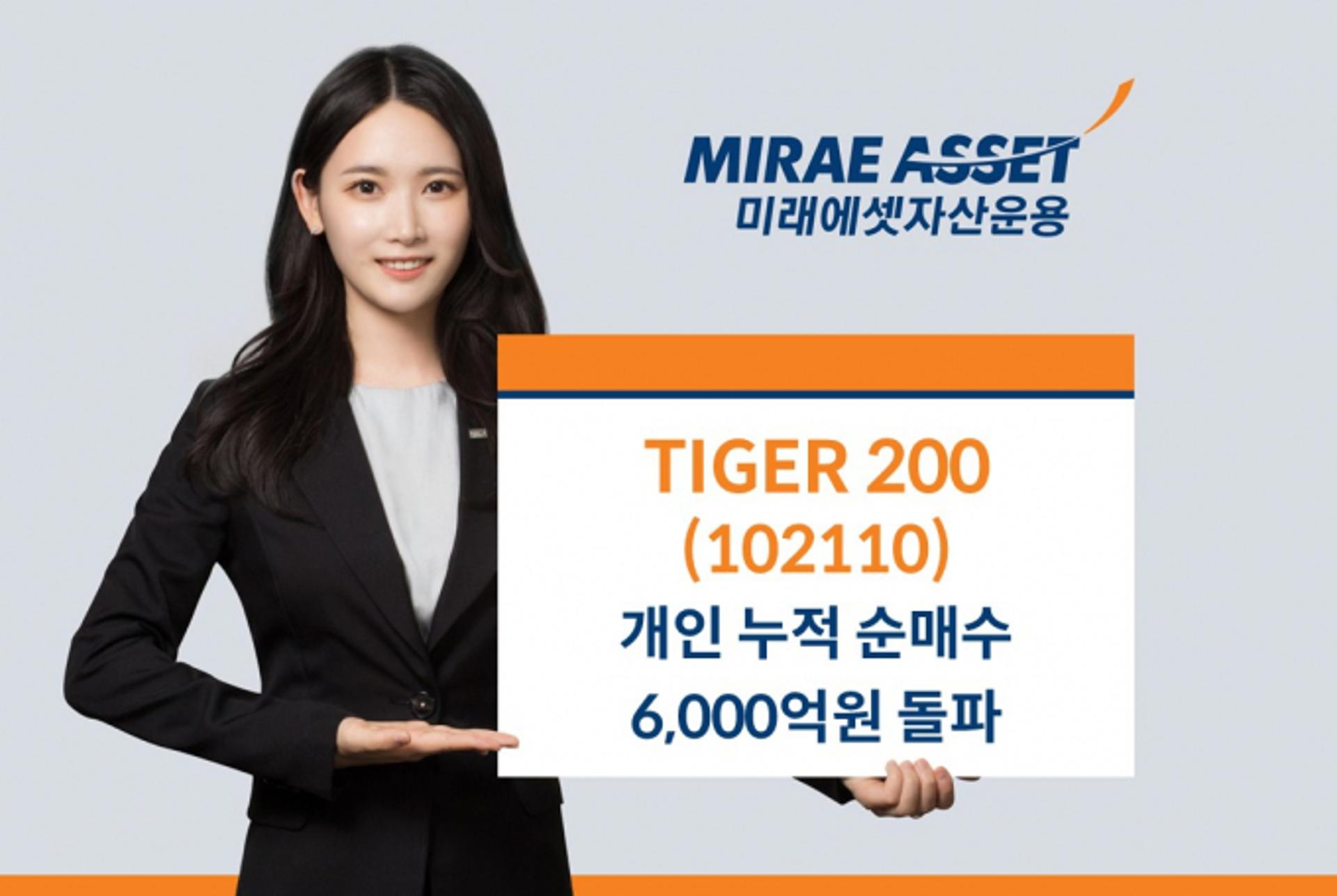 미래에셋 TIGER200 ETF, 연초 이후 개인 누적순매수 6000억원 돌파