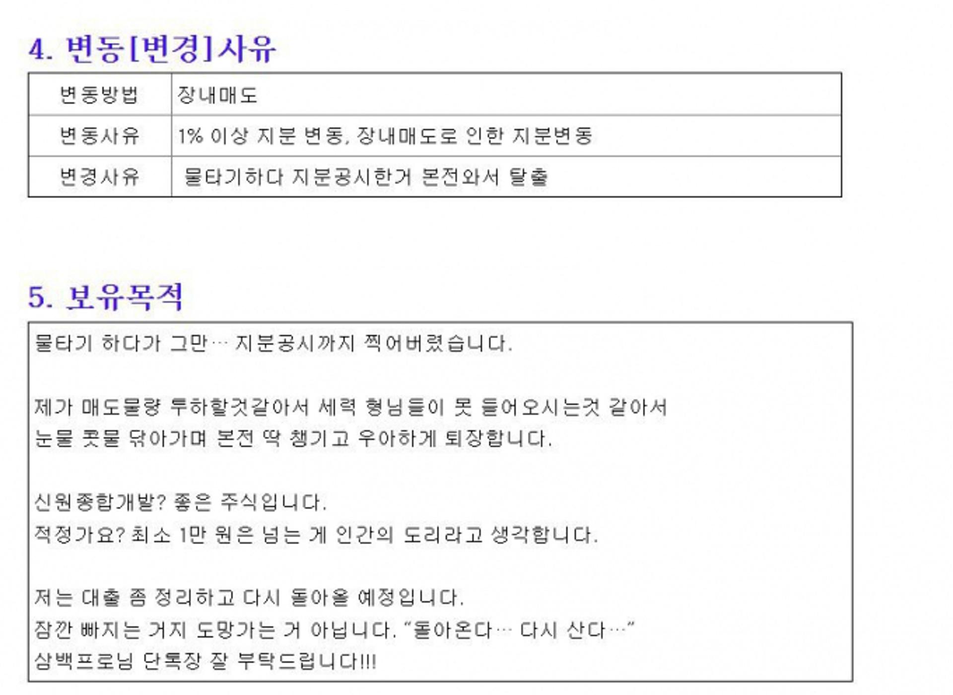 [체크!공시] '물타기 하다 지분공시' 신원종합개발 2대 주주