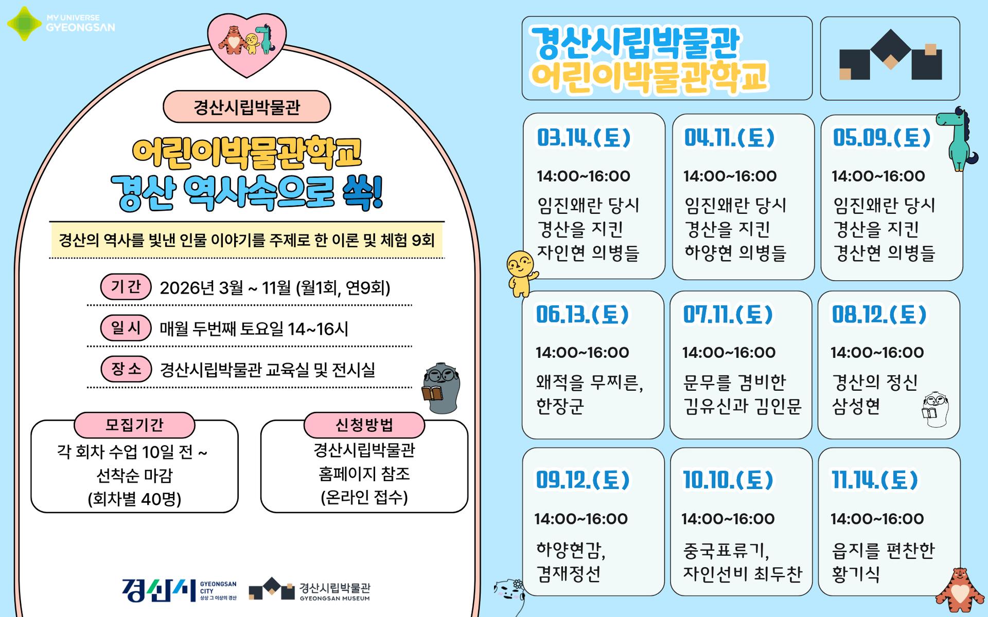 경산시립박물관, 어린이 지역사 이해 돕는 프로그램 운영