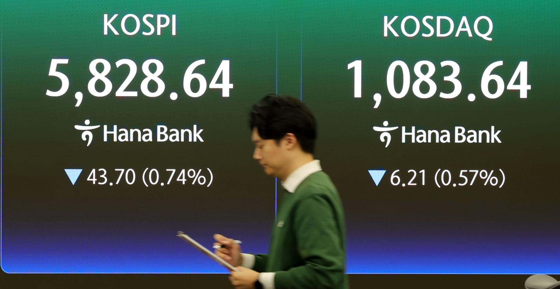 [티타임] 코스피, 5760선 하락세 지속…외인 홀로 8900억원 '팔자'