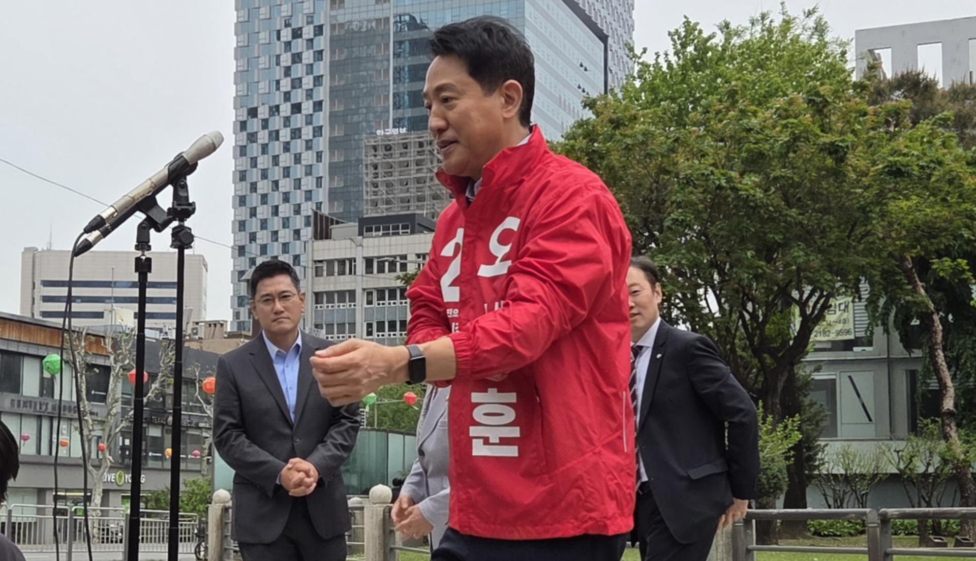 오세훈 캠프, 보신각서 출범…"전략 아닌 진심으로 선거 치르겠다"