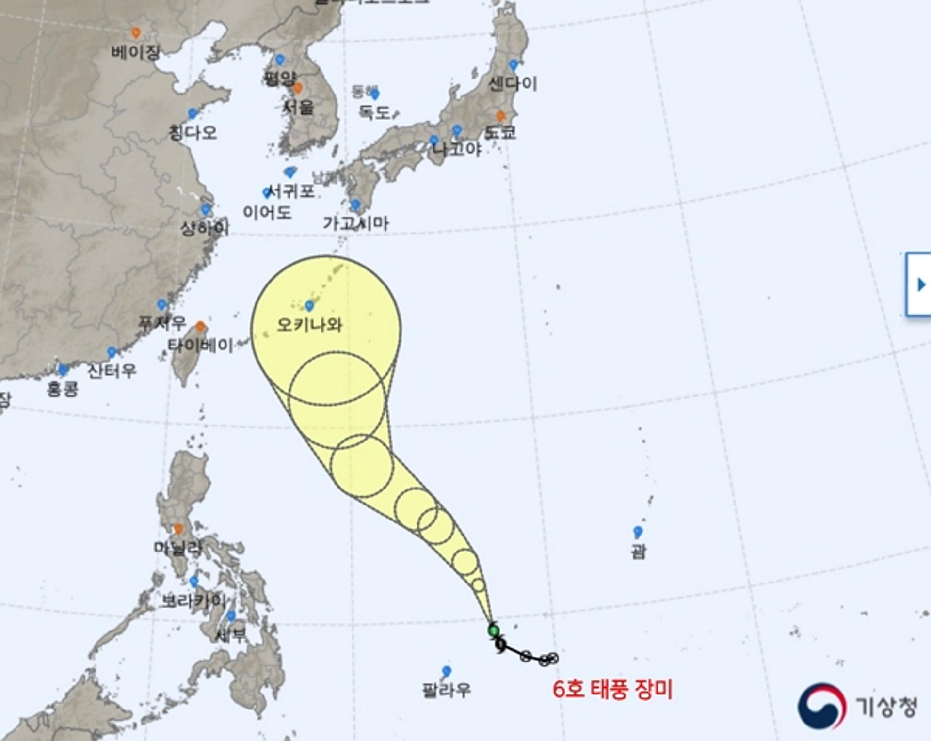태풍 '장미', 세력 키우며 북상…다음주 오키나와 진입, 한반도 영향은?
