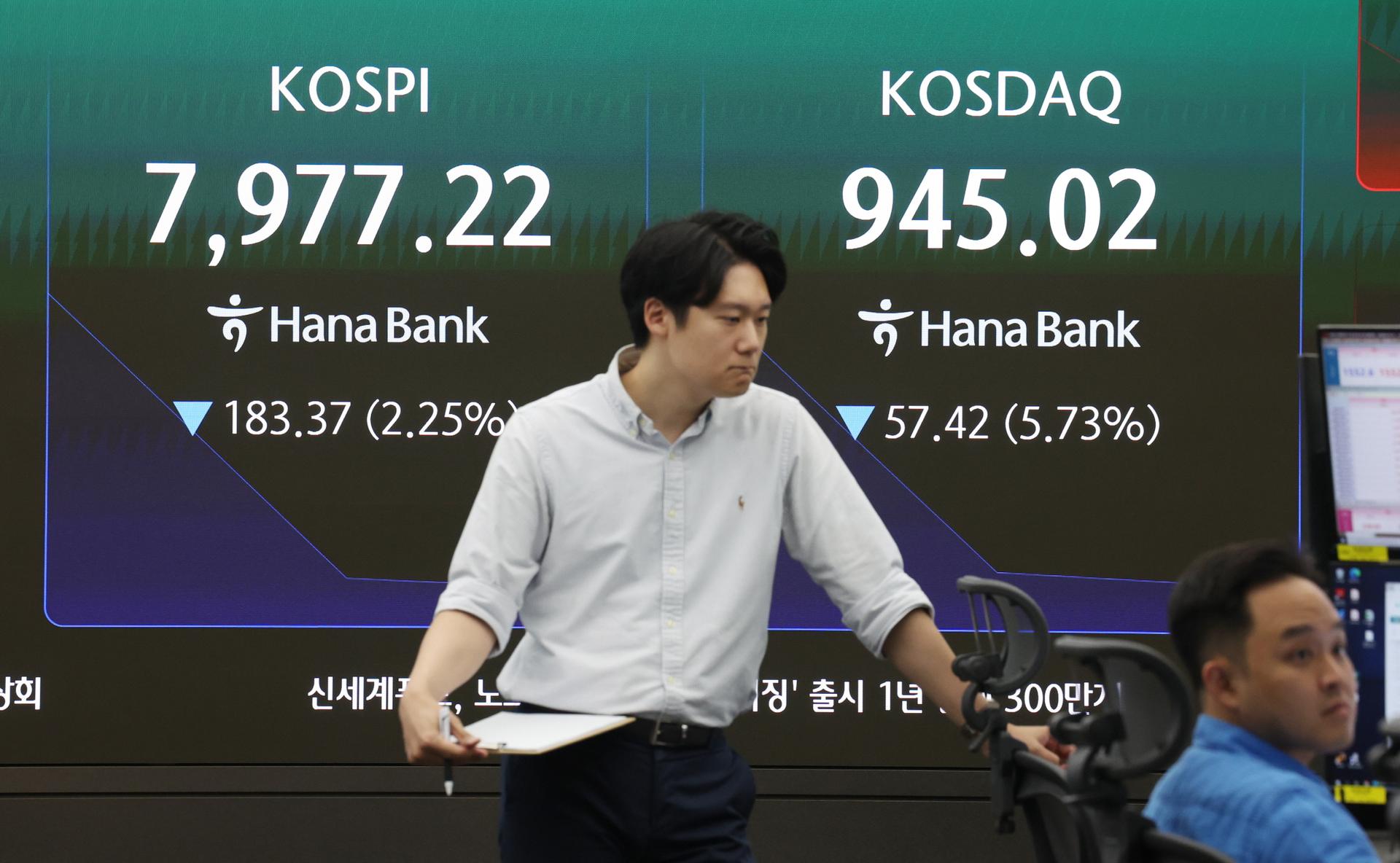 블랙먼데이 코스피 급락에…하락장 베팅 '곱버스 ETF' 수익률 껑충