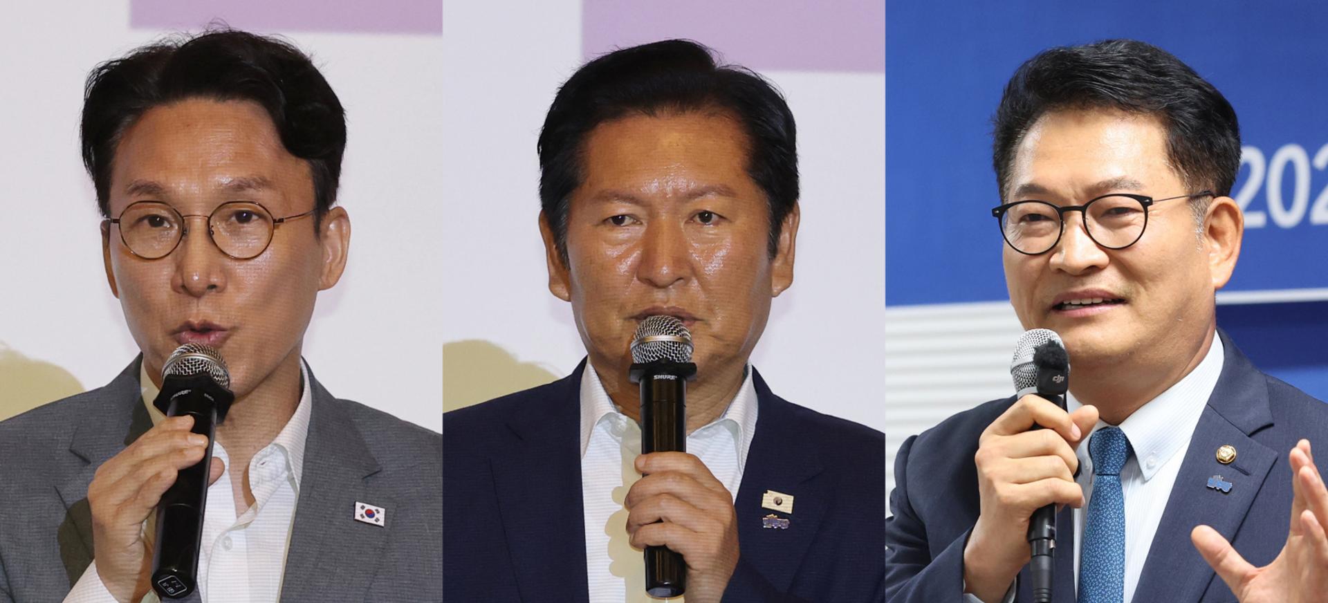 민주당 의원 160명 총집결…김민석·정청래·송영길 '당권경쟁' 전초전