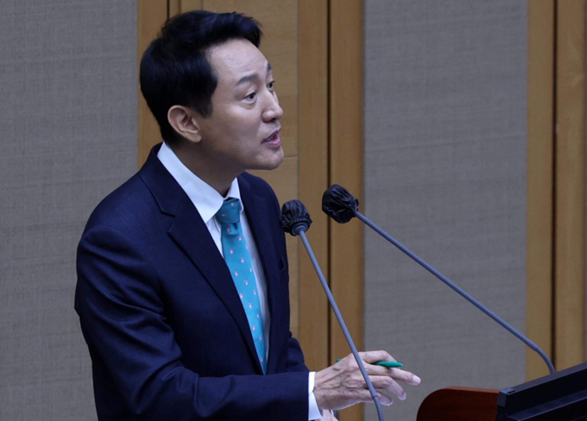 오세훈, 여소야대 시의회와 첫 격돌…"TBS 지원 중단, 찬성 안 했다"