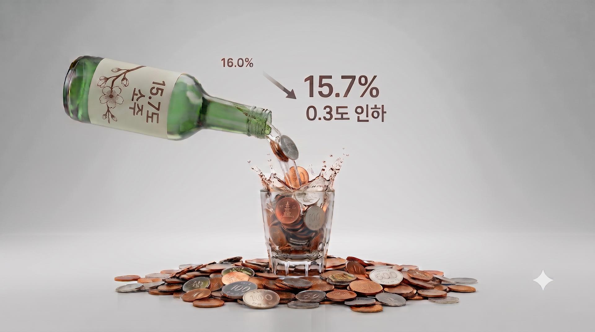 15.7도에 꽂힌 소주업계…0.3도의 경제학