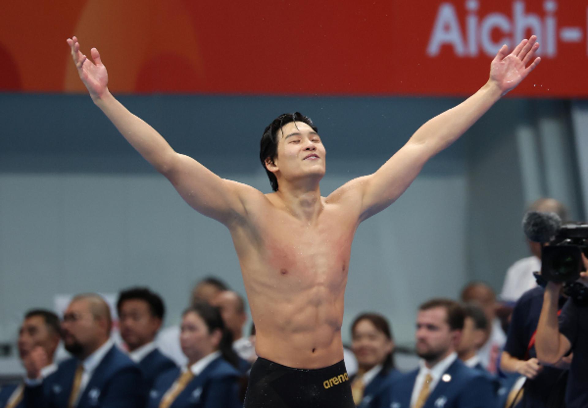 또 또 신기록, 한국 수영 '금맥' 뚫어…195㎝ '피지컬 괴물' 김영범 누구