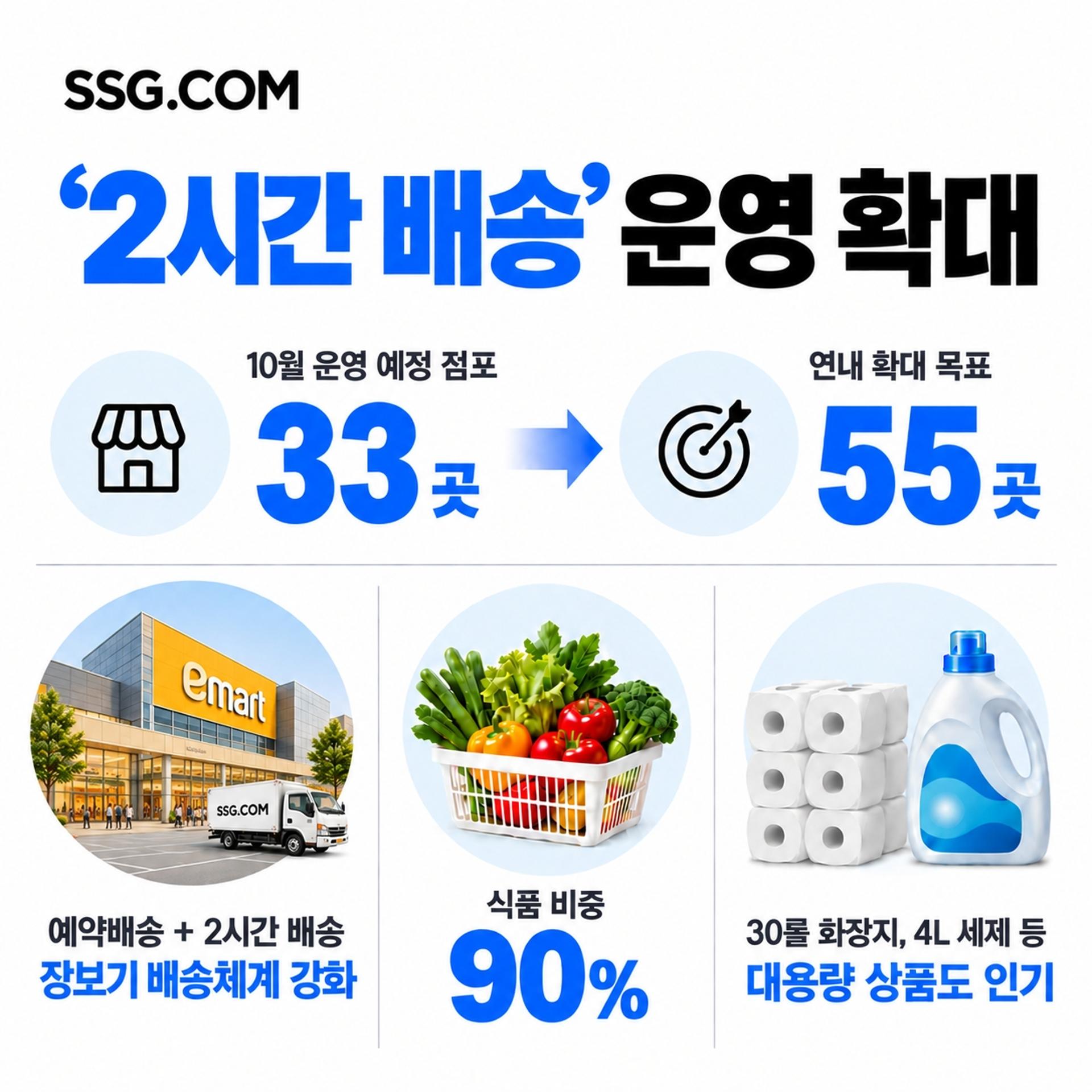 SSG닷컴, '2시간 배송' 전국 확대…이마트 활용도↑