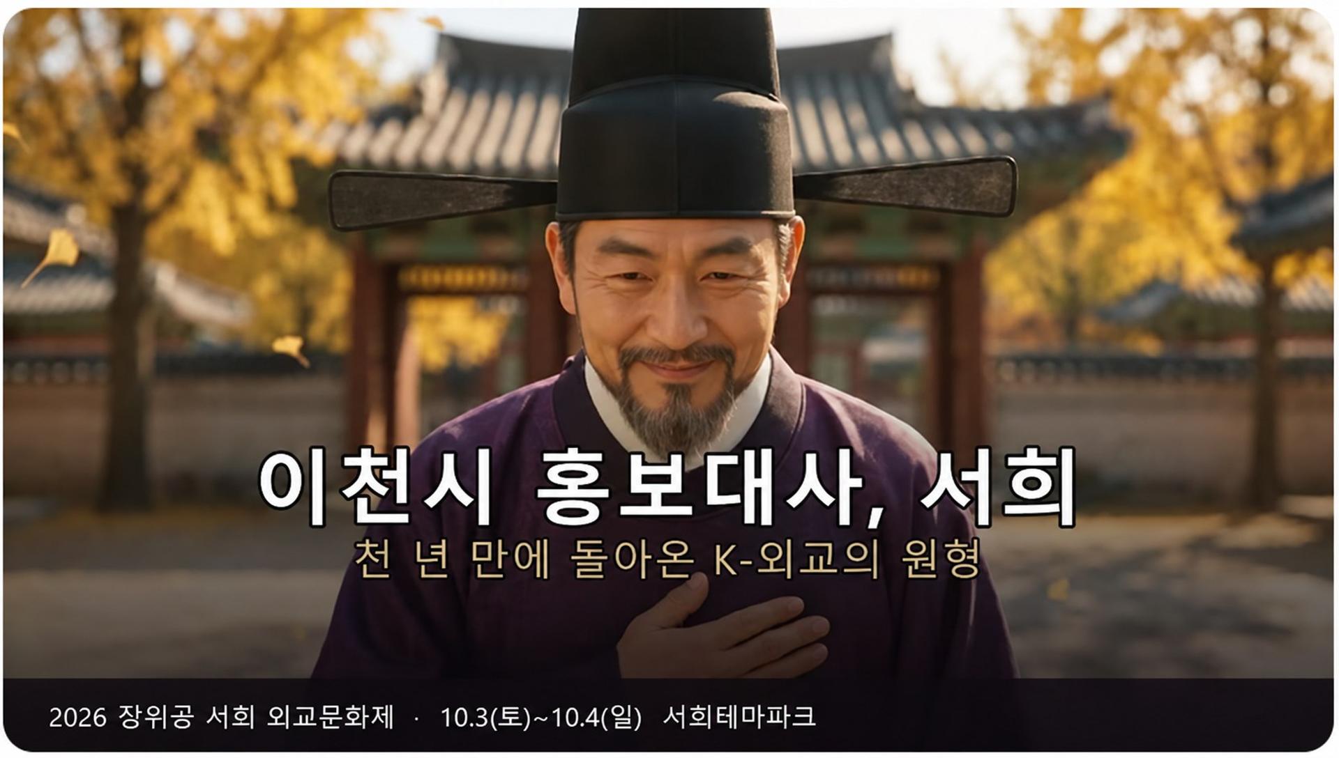 '고려 외교거장' 서희, 이천시 AI 홍보대사로 부활