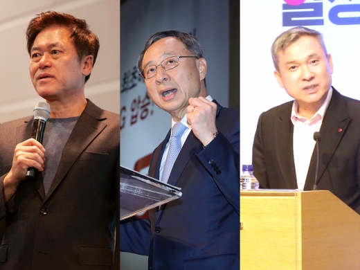 박정호 SK텔레콤 사장, 황창규 KT 회장, 하현회 LG유플러스 부회장(왼쪽부터). /사진=각사