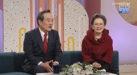 배우 박인환(왼쪽)과 정영숙 모습. /사진=KBS1 '아침마당' 방송 캡처