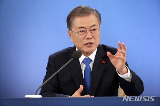 문재인 대통령은 10일 신년 기자회견을 가졌다./사진=뉴시스