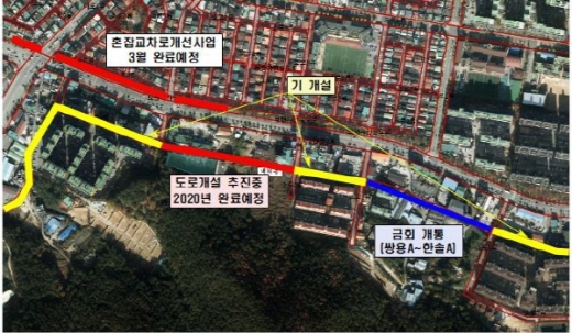 우선 개통되는 도로 위치도/사진=김해시
