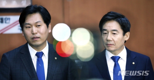 무소속 이용호(오른쪽), 손금주 의원이 지난해 12월28일 오후 서울 여의도 국회 본청 정론관에서 더불어민주당 입당 기자회견을 가졌다./사진=뉴시스 홍효식 기자