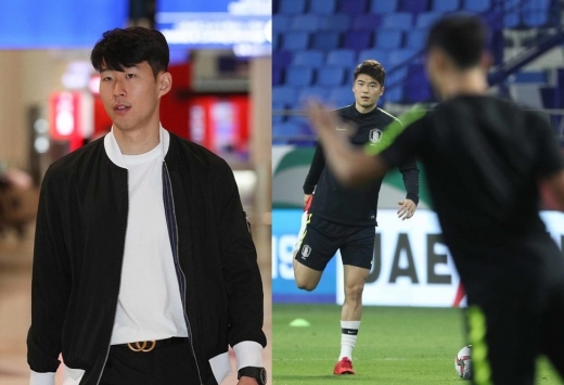 조만간 한국 축구 대표팀 경기에 나설 손흥민(왼쪽)과 기성용. 팀 내에서 이들은 여전히 대체불가 자원이다. /사진=뉴스1