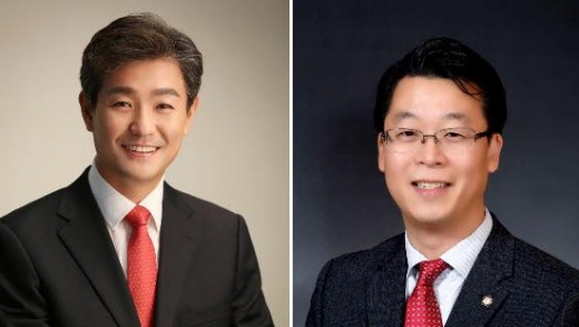 자유한국당 부산시당 대변인에 추가 선임된 이주환, 곽규택 위원장(왼쪽부터). /사진=자유한국당 부산시당
