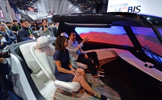 CES 2019에서 선보인 인포테인먼트 시스템. /사진=현대모비스