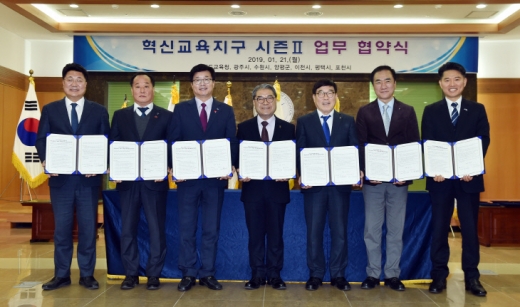 ▲ 포천시·경기도교육청 혁신교육지구 시즌Ⅱ MOU 체결. / 사진제공=포천시
