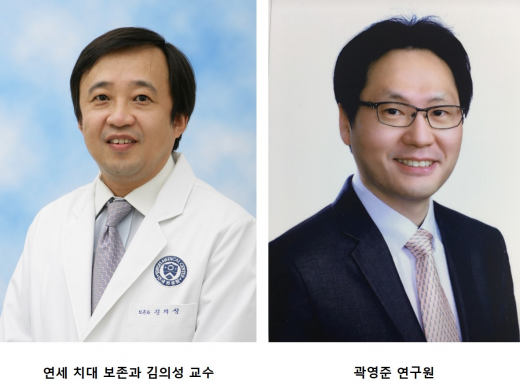 김의성 연세대 치과대학 보존과학교실 교수(좌), 곽영준 연구원(우). /사진=연세대의료원