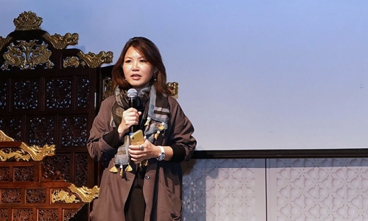 제시카 리 넷플릭스 아시아태평양 커뮤니케이션 총괄 부사장이 환영사를 하고 있다. /사진=넷플릭스