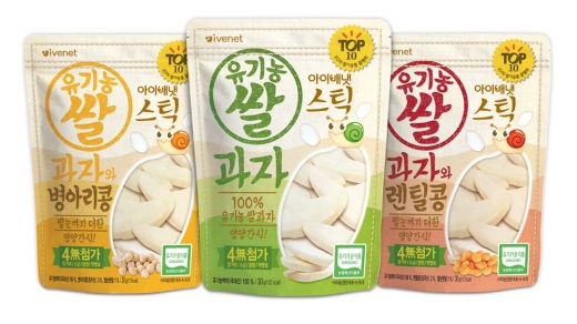 스틱쌀과자 3종/사진=아이배냇 @머니S MNB, 식품 외식 유통 · 프랜차이즈 가맹 & 유망 창업 아이템의 모든 것