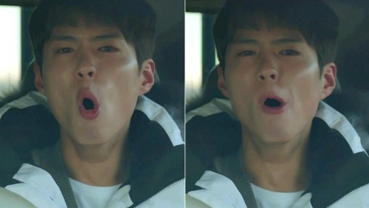 배우 박보검이 하품을 하는 모습. /사진=tvN '남자친구' 방송화면 캡처