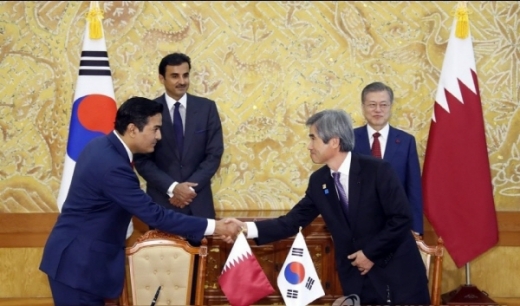 부산항만공사는 지난 28일 카타르항만공사(Mwani Qatar)와 항만물류분야의 교류협력을 위한 업무협약을 체결했다./사진제공=부산항만공사