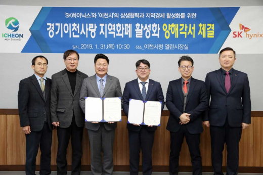 경기이천사랑 지역화폐 양해각서 체결식. /사진제공=이천시