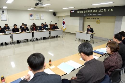 지난 31일 대외기관 공모사업 관련 토론회를 주재하는 조현명 김해시 부시장. /사진제공=김해시
