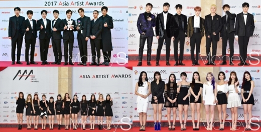 엑소, 아이콘, 트와이스, 아이즈원(시계방향). /사진=임한별 기자