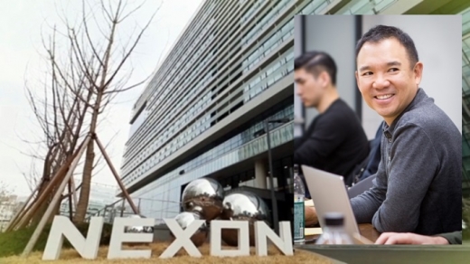김정주 NXC 대표(오른쪽)와 넥슨 판교사옥. /사진=넥슨, NXC