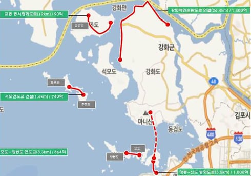강화군 접경지역 발전종합계획도/사진제공=강화군청