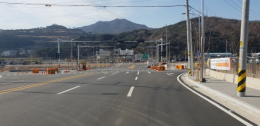 경남 양산시 상북면 석계리 일원 양산석계2일반산업단지와 국도 35호선과 연결되는 주진⋅출입로가 오는 13일 전면 개통된다./사진제공=양산시