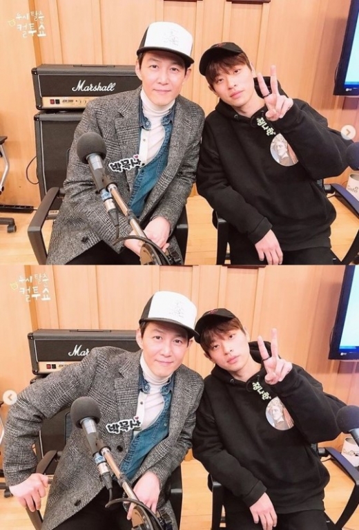 배우 이정재와 박정민 모습. /사진=SBS 파워FM 두시탈출 컬투쇼(컬투쇼) 공식 인스타그램 캡처 