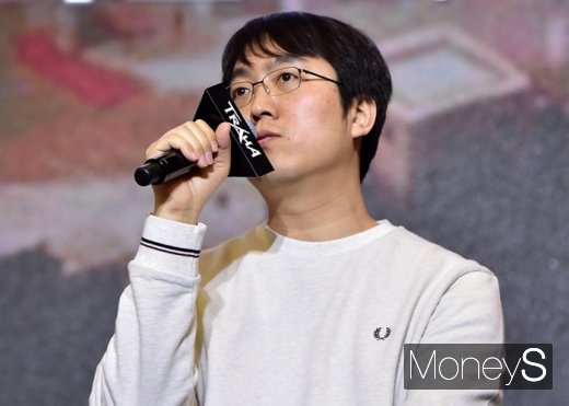 이찬 모아이게임즈 대표가 트라하에 대해 설명하고 있다. /사진=임한별 기자