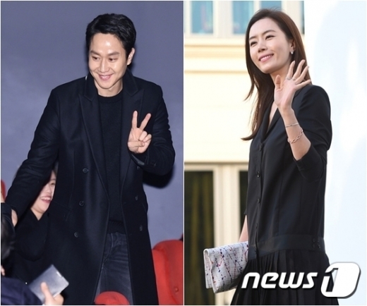 배우 정우(왼쪽)와 김유미 부부./사진=뉴스1