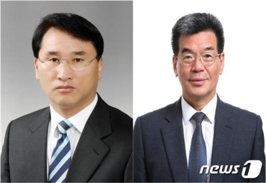 (왼쪽부터)한영석·가삼현 현대중공업 공동대표. /사진=뉴스1(제공 현대중공업)