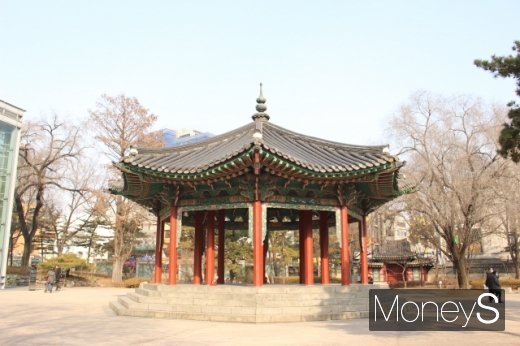 학생들과 시민들이 선언서를 낭독한 탑골공원 팔각정. /사진=박정웅 기자 