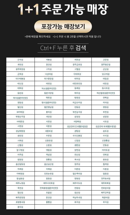 도미노피자 1+1 행사 진행 매장. /사진=도미노피자 홈페이지 캡처