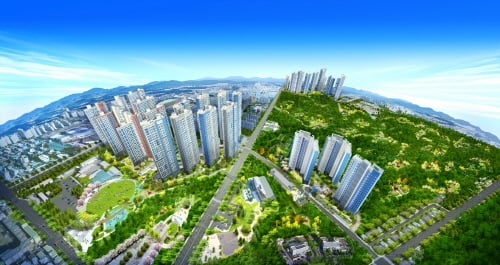 숲세권 아파트 눈길, 