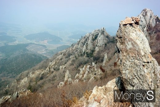 성난듯 산을 오르는  달마산 바위들. /사진=박성기 여행 칼럼니스트