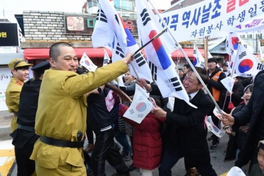 ▲ '광적면 가래비 3.1만세운동' 재현한 100주년 기념 뮤지컬. / 사진제공=양주시