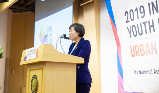▲ 컨퍼런스에 참석해 기조연설을 하고 있는 안혜영 부의장. / 사진제공=경기도의회
