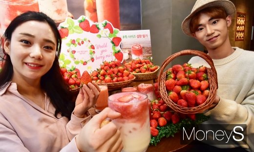 [머니S포토] 스타벅스, 2주간 신선한 생딸기 음료 선보여
