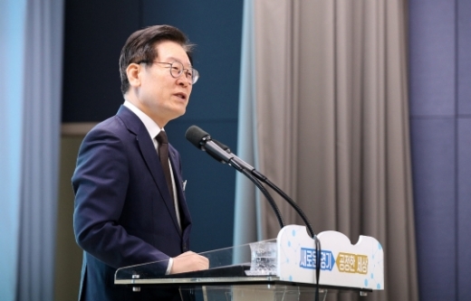 ▲6일 경기북부청사서 가진 '3월 공감·소통의 날'에 참석한 이 지사. /사진=경기도 제공