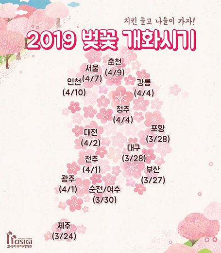 호식이두마리치킨, 봄바람 휘날리며~ 벚꽃 친구소환 이벤트