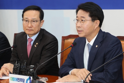 조정식 더불어민주당 정책위의장이 7일 서울 여의도 국회에서 열린 정책조정회의에서 발언하고 있다. /사진=뉴스1 DB