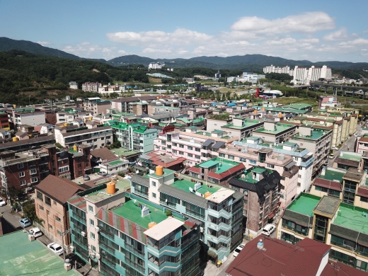 ▲ 연립다세대주택이 밀집한 처인구 유림동 일대. / 사진제공=용인시